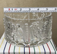 Vtg Goebel W German Lead Crystal Carousel Animals Circus Tent Covered Candy Dish