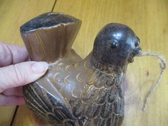 VTG Knobler Bird Stoneware String Holder/Dispenser & Scissor Holder,Pottery