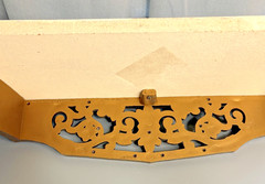 Vintage Syroco Gold Wall Shelf Faux Marble Top Hollywood Regency 22″ USA