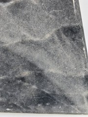 Neoclassical Solid Marble Gray Obelisk SQUARE Base Great Color Veining 5.75″