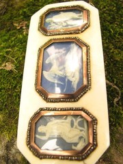 WEDGWOOD XRARE 1790 TOOTHPICK CASE & 3 JASPER MEDALLIONS CUT STEEL BEDS/GOLD