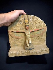 Rare Ancient Egyptian Antiquities Statue of The Goddess Winged Isis Egyptian BC