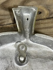 AS-IS Vtg HODA Wall Hanging Lamp Bellows Cast Aluminum Green Decor Hoda Lot 2