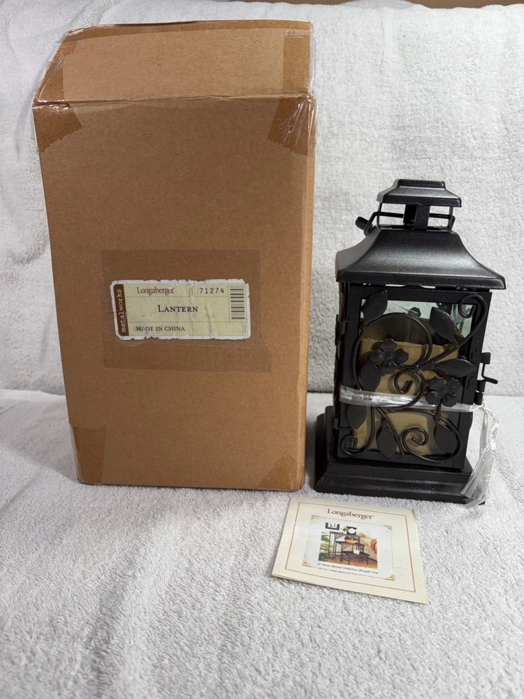 Longaberger RETIRED 2006 Wrought Iron “DOGWOOD” Hanging LANTERN – NEW