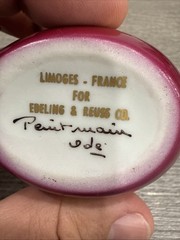 Limoges France White & Gold Floral Bouquet Design Porcelain Egg Trinket Box 3 In