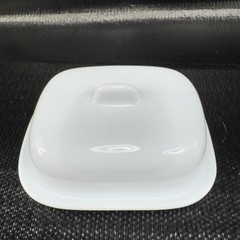 White Stoneware Ceramic Caviar Dish Container Butter Dish 4inch Restaurant Ware