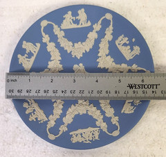 Wedgwood Assorted Lot Of 9 Pieces Blue Jasperware Montreal Olympics Plate, Vase