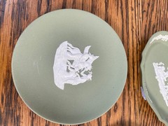 LARGE COLLECTION OF WEDGWOOD JASPER JASPERWARE MINIATURE PLATES TRINKET DISHES