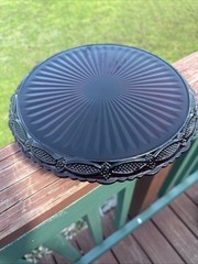 Vintage Avon 1876 Cape Cod Ruby Red Glass Pedestal Cake Plate Stand