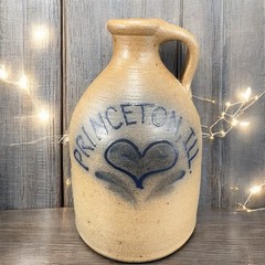 Vintage 1988 Braun Buffalo NY Stoneware Jug Container Brown Salt Glaze Pottery