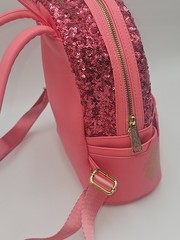 Nice LOUNGEFLY Biltmore LIMITED EDITION Pink SEQUINS Exclusive BACKPACK Bag GOLD
