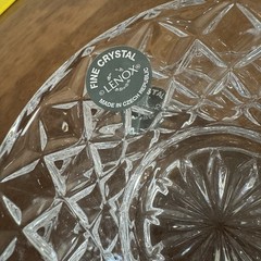 LENOX Fine Lead Crystal Cut Diamond Pattern Small Candy Bowl Trinket 3.5” Set