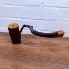 Vintage Irish Shillelagh Souvenir Pipe Good Luck From Ireland Shamrock Folk Art