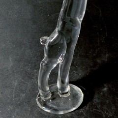 HEISEY TURNED GIRAFFE, Art Deco Glass, 10 7/8 in, Made In USA