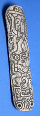 PRE-COLUMBIAN AZTEC BONE CODEX-TYPE PENDANT 1300 AD-1520 AD