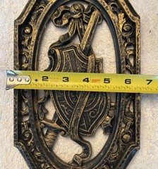 VTG Homco Syroco Medieval Gothic Weapon & Armor Themed Plastic 4 Wall Plaques