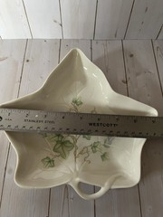 Belleek Ireland Classic Ivy Leaf Shaped Dish 9”