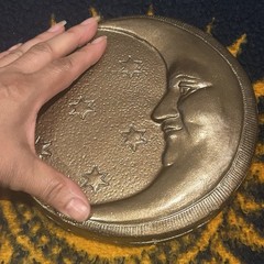 Vintage 90s Celestial Moon Gold Gallery Wall Decor Whimsigoth Witchy HTF 7”