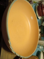 Vintage Treasure Craft Pottery Bowl 13″ Across 3.5″ Tall Made In USA