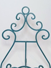 Turquoise Ornate Metal Display EASEL HOLDER STAND for Books or Pictures 15”x10”