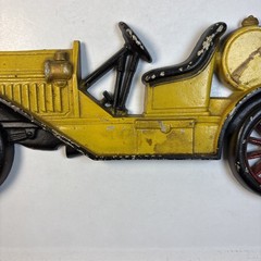 Vintage Sexton Cast Metal Iron Yellow Auto Wall Art Decoration Hanging Plaque