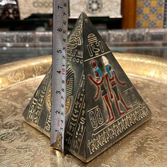 Ancient Egyptian Antiques Statue of Egyptian Pyramid & Pharaonic Hieroglyphs BC