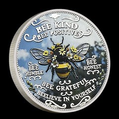 Bee Kind Sunflower Commemorative Coin Iron Collectible Inspirational Gift Token