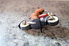 Brown Bear Motorcycle Cruiser Figurine