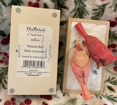 HALLMARK MARJOLEIN BASTIN NATURE’S SKETCHBOOK CARDINALS BIRDS TRINKET BOX 1990S