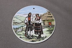 Vintage Ceramic Wall Art Plates Norske Bunader Stavangerflint Norway