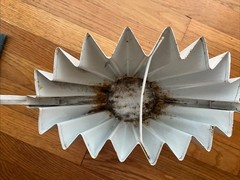 RARE Vintage White Metal Graveside Funeral Flower Basket 22″ Fan Beautiful!