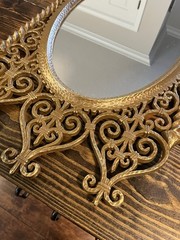 1975 Burwood Wall Mirror Hollywood Regency Ornate Gold Large 4975 32.5”x15”