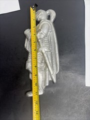 Vintage MCM Cast Aluminum Medieval Knight Wall Plaque 11.5”- #3