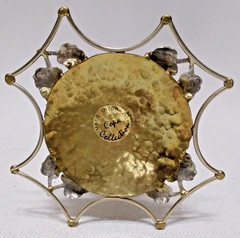 Copa Collection Made in Brazil Brutalist Mixed Metal and Amethyst Candleabra