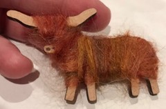 NEW Small “Hairy Coo” Pin from Scotland, UK Great Britain Highland Cattle Lapel
