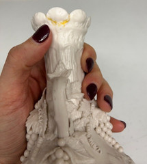 Parian Vase with Botanical Adornments