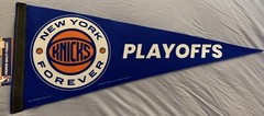 NY KNICKS PENNANT PLAYOFFS NEW YORK FOREVER NBA BASKETBALL BANNER MSG