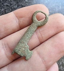 Medieval Casket Key Bronze Metal Detecting Find Antique