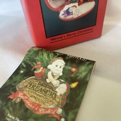 Enesco Ornament 1990s Minnie’s Merry Christmas Beauty Compact Mickey Mouse