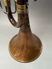 Welded Copper Metal Decorative Trumpet Folk Art 18”