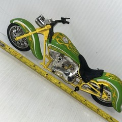 Motorcycle Chopper Bike Lime Green Yellow Plastic/216e