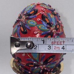 SIGNED Nannette Fenn “Eggs”traordinaire Designs Floral Faberge Inspired Egg USA
