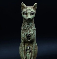 Egyptian Artifacts Rare Authentic Pharaonic Statue Of Egyptian Goddess Bastet BC