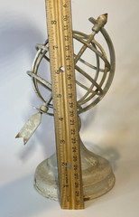 Distressed Armillary Globe Sphere Arrow Lightweight Unknown Metal Decor
