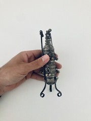 Rare Antique Moroccan Bedouin Kohl Intricate Handmade Metal Eye Liner Makeup Set