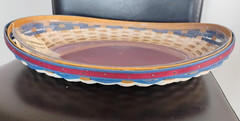 Longaberger RARE American Celebrations Swoop Tray Basket set, MINT FREESHIP!
