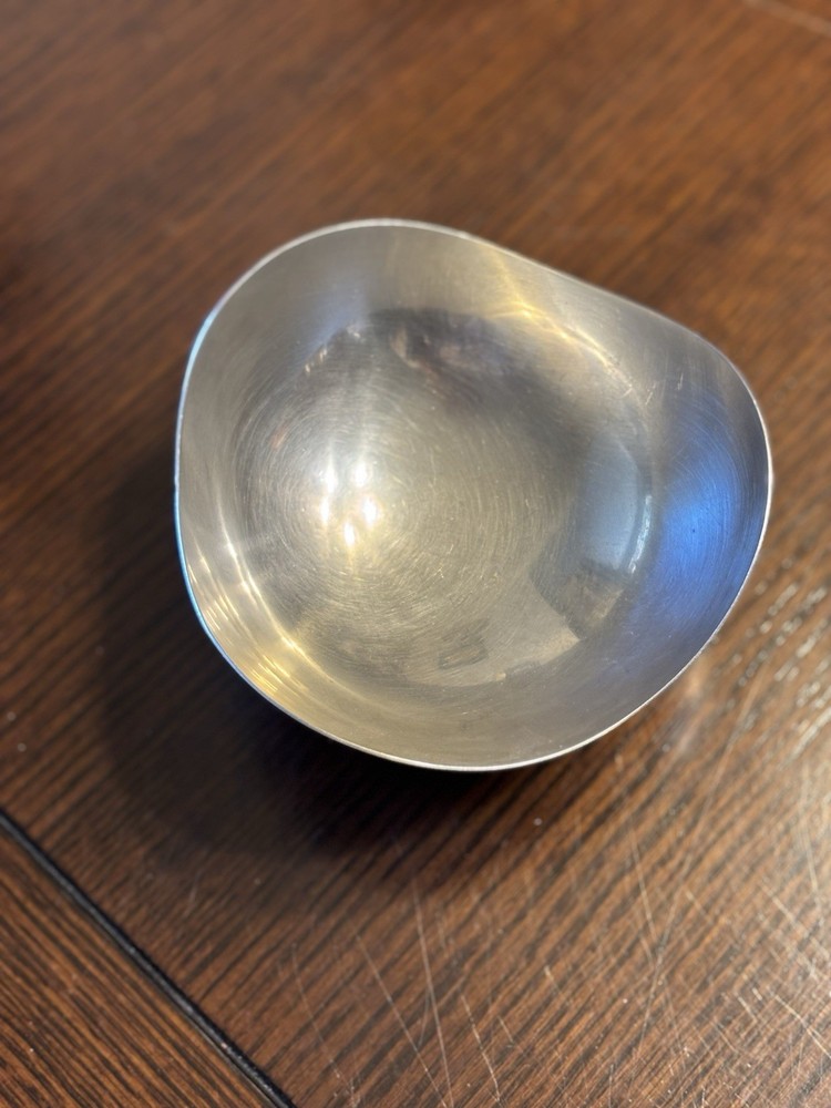 Stainless Steel Tri-Corner 5” Trinket Bowl Made In Denmark