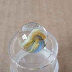 .60″ Vintage Cat Eye Hybrid Sparkler Marble- Akro Master Marble King Foreign