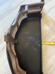 VTG 1969 MCM DART INC Black/Brown Wall Accent Display Shelf #3027 MADE USA