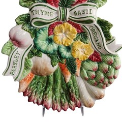 Fitz and Floyd Herb Garden Thyme Basil Parsley Canape Serving Plate Wall Decor